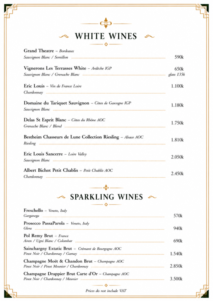 Wine Menu 2- Maison Tony